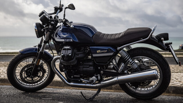 Moto Guzzi V7 Special Vintage Motorcycle Wallpaper by the Seaside