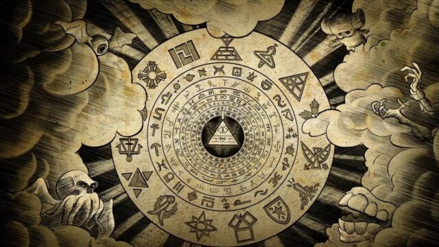Mystical Ancient Symbol Circle with Bill Cipher Center for Human Bill Cipher Wallpapers
