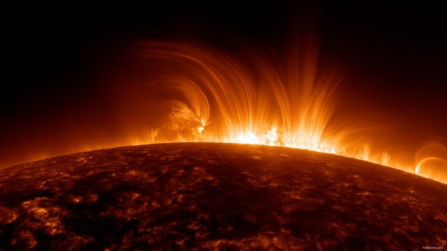 NASA Sun Wallpaper, Energetic Imagery Highlighting Solar Prominences And Surface Details For An Inspiring Backdrop
