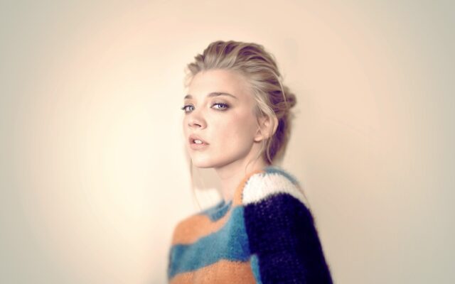 Natalie Dormer Portrait With Stylish Sweater, Natalie Dormer Is Wearing A Colorful Striped Sweater Looking Slightly Sideways In A Softly Lit Setting, HD Desktop Wallpaper