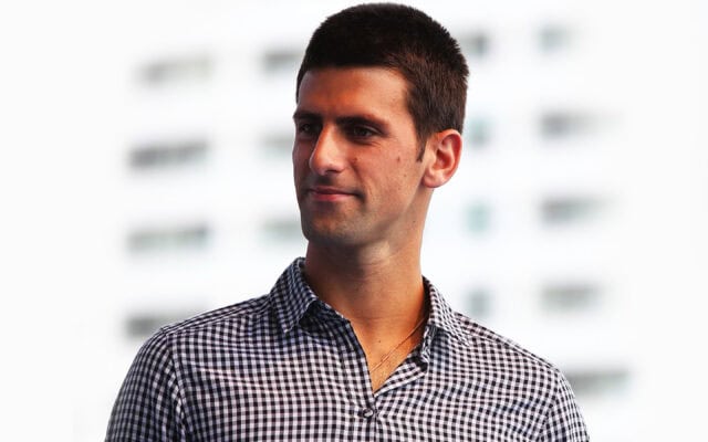 Novak Djokovic Wallpaper In Stylish Checkered Shirt