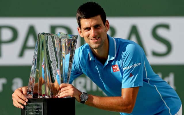 Novak Djokovic With A Cup