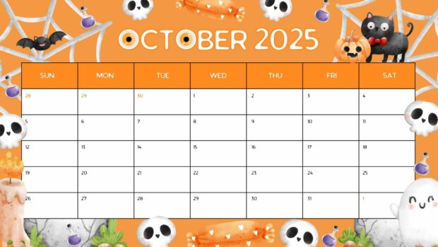 October 2025 Calendar Desktop Background (1)