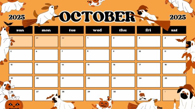 October 2025 Calendar Desktop Background (10)