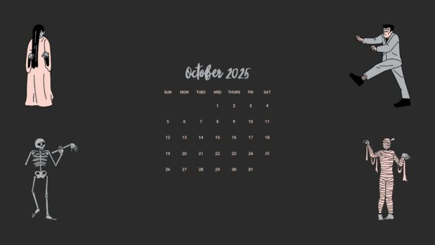 October 2025 Calendar Desktop Background (18)