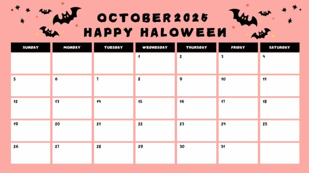 October 2025 Calendar Desktop Background (20)