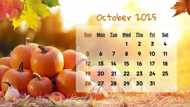 October 2025 Calendar Desktop Background (26)