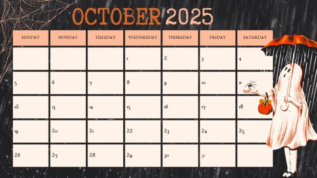 October 2025 Calendar Desktop Background (5)