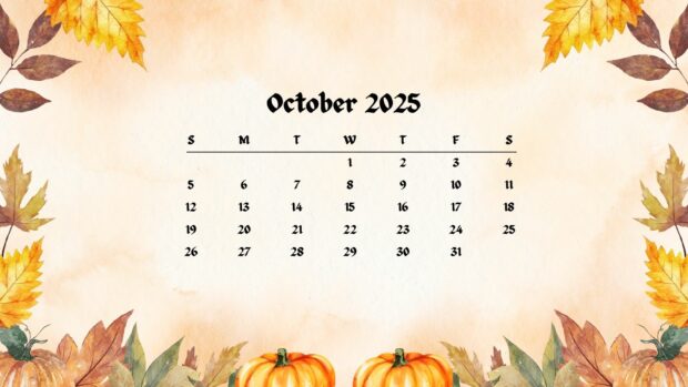 October 2025 Calendar Desktop Wallpaper (14)