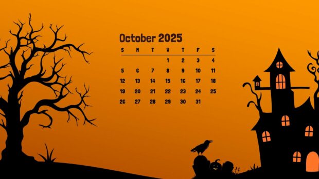 October 2025 Calendar Desktop Wallpaper (3)