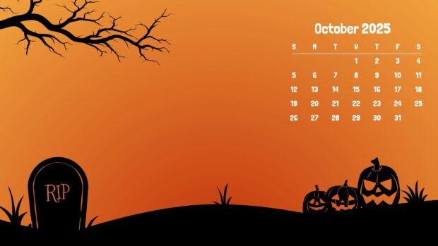 October 2025 Calendar Desktop Wallpaper (5)