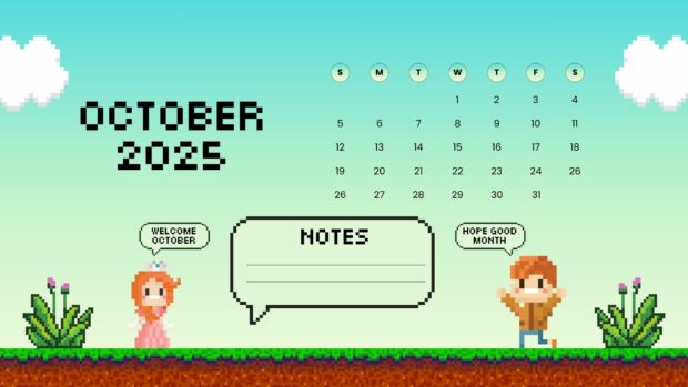 October 2025 Calendar Desktop Wallpaper HD (2)