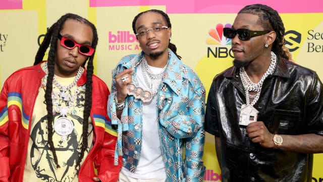 Offset Rapper and Friends Stylish Appearance at Billboard Music Awards 2023 Wallpaper