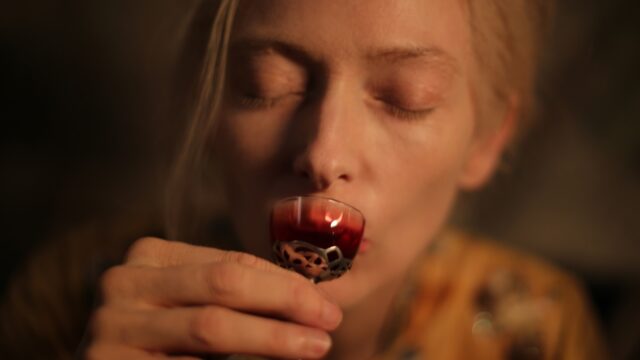 Only Lovers Left Alive Wallpaper Mysterious Sip Scene