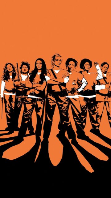 Orange Is the New Black Bold Characters Artwork Wallpaper