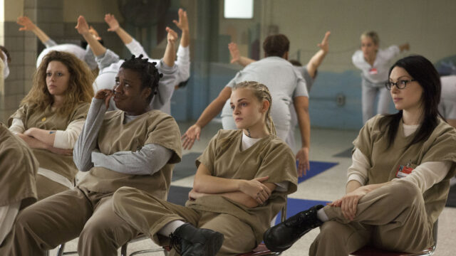 Orange Is the New Black Inmates in Prison Yoga Session Wallpaper