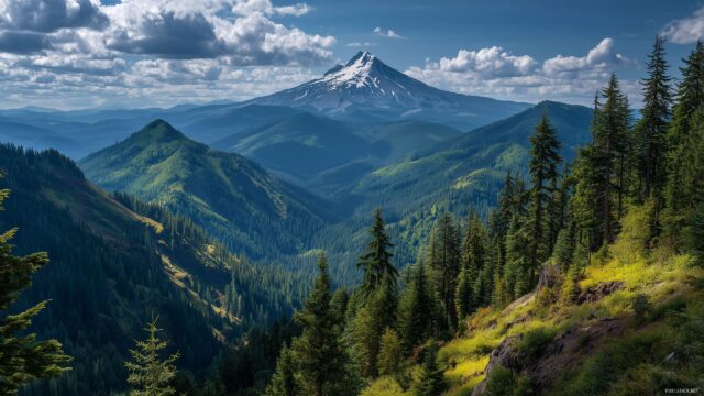 Oregon Desktop Wallpaper, Scenic Views Of Oregon Lush Forests And Mountains, Showcasing Vibrant Colors And High Detail