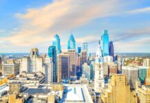 Philadelphia Skyline Wallpaper 2K Desktop, Bright Philadelphia Skyline With Iconic Skyscrapers And Cityscape Views