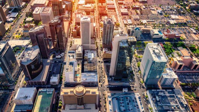 Phoenix Arizona Skyline Aerial View Wallpaper