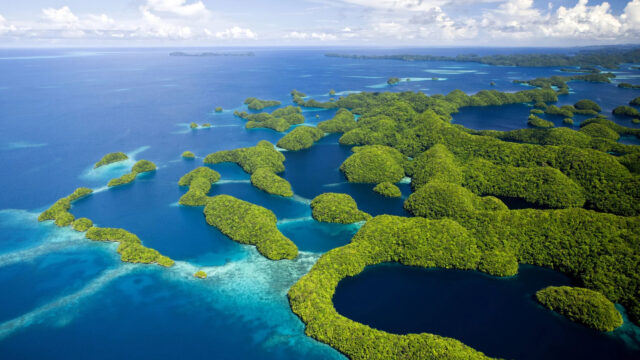 Pristine Green Islands Of Palau Wallpaper