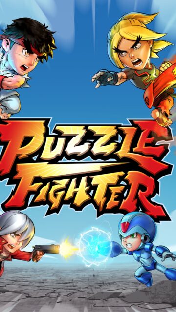 Puzzle Fighter Game Characters Battle Scene Vibrant Puzzle Game Wallpapers