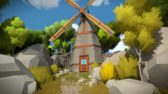 Puzzle Game Wallpapers Windmill Puzzle Scene in Vibrant Nature Environment