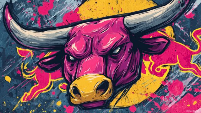 Red Bull Logo Background High Definition, A High Definition Red Bull Logo With A Creative And Vibrant Background Design