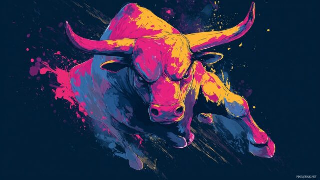Red Bull Logo Desktop Background, A Dynamic Red Bull Logo With A Colorful And Captivating Design Suitable For Desktop Users