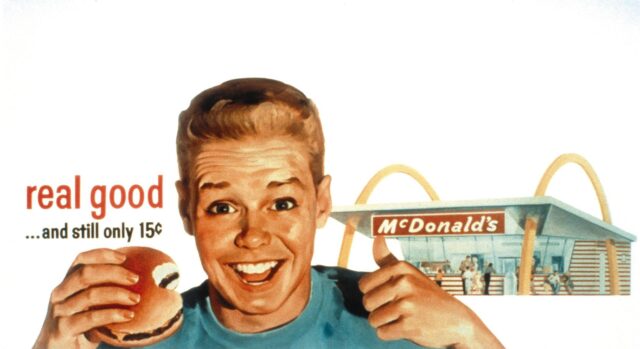 Retro McDonalds Wallpaper Vintage Burger Advertisement with Real Good Value