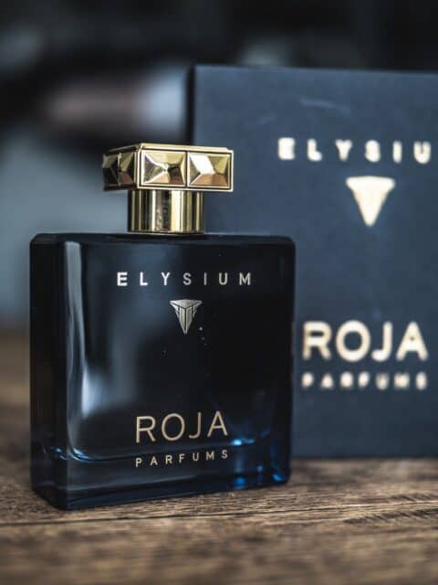 Roja Dove Elysium Perfume Bottle Elegant Wallpaper