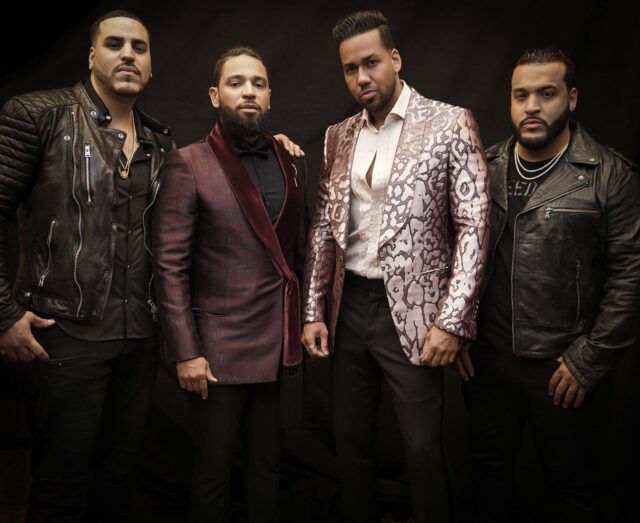 Romeo Santos Stylish Group Portrait Wallpaper for Fans