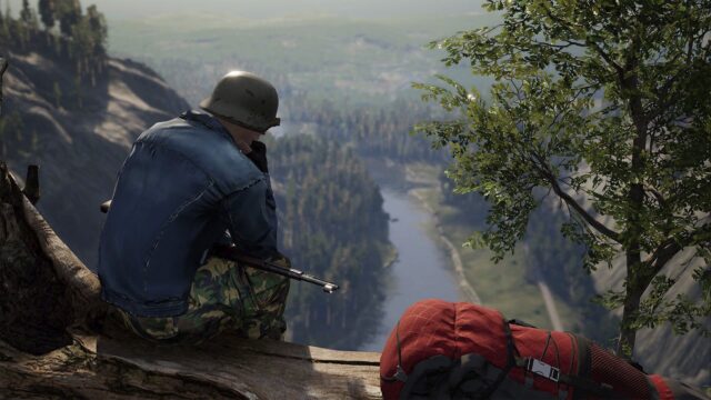 SCUM Game Wallpaper Lone Survivor Overlooking Scenic Valley