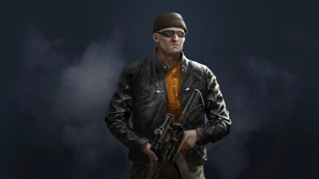 SCUM Game Wallpaper Mysterious Survivor With Rifle In Smoke Background