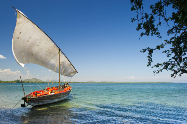 Sailing Boat On Scenic Lake Malawi Wallpapers