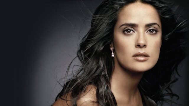 Salma Hayek Stunning Close Up Portrait Wallpaper for HD Backgrounds
