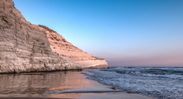 Scala dei Turchi Sicily Beautiful Coastal Cliffs at Sunset Wallpaper