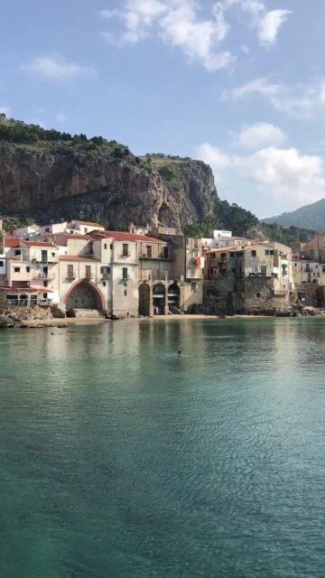 Scenic Cefalù Coastal Village View Ideal For Wallpapers