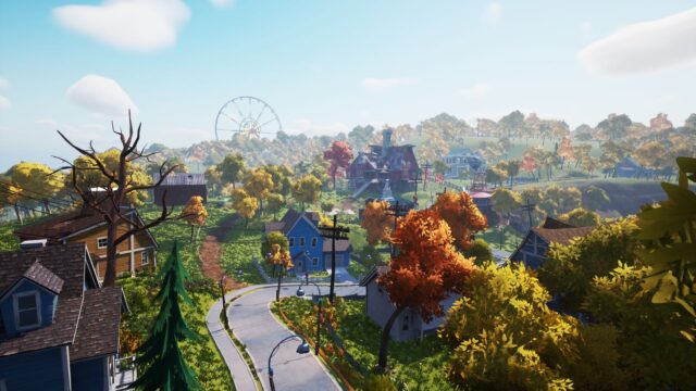 Scenic Neighborhood View In Hello Neighbor 2 Game Wallpaper