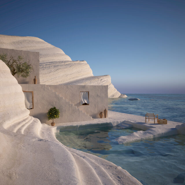 Scenic View of Scala dei Turchi Sicily by the Sea