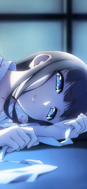 Serene Anime Girl Resting Accel World Wallpaper