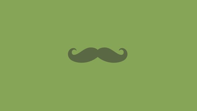 Simple Mustache Design on Green Background Mustache Wallpapers