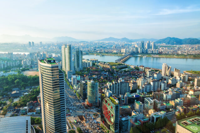 Skyline View of Seoul's Urban Landscape South Korea Wallpaper