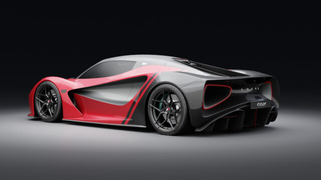 Sleek Red And Black Lotus Evija Wallpaper High Performance Electric Hypercar Design