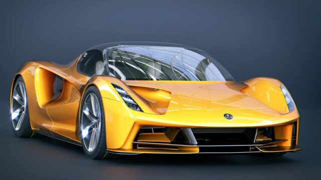 Sleek Yellow Lotus Evija Wallpaper With Futuristic Design And Shiny Details