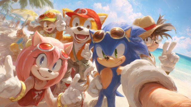 Sonic The Hedgehog High Resolution Wallpaper, Sonic And Friends Enjoying A Sunny Day At The Beach, Capturing A Sense Of Fun And Camaraderie (1)