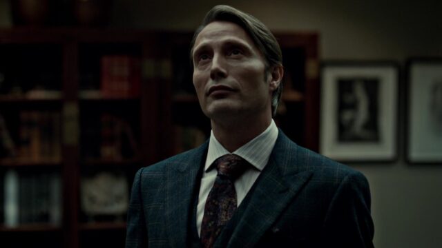 Sophisticated Mads Mikkelsen Wallpaper In Elegant Suit