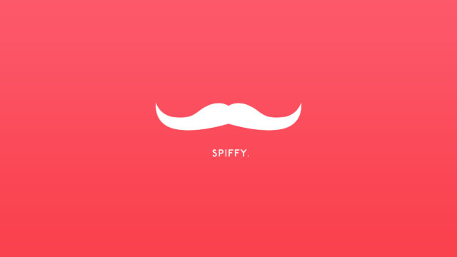 Spiffy White Mustache Minimalist Wallpaper on Red Background for Mustache Lovers