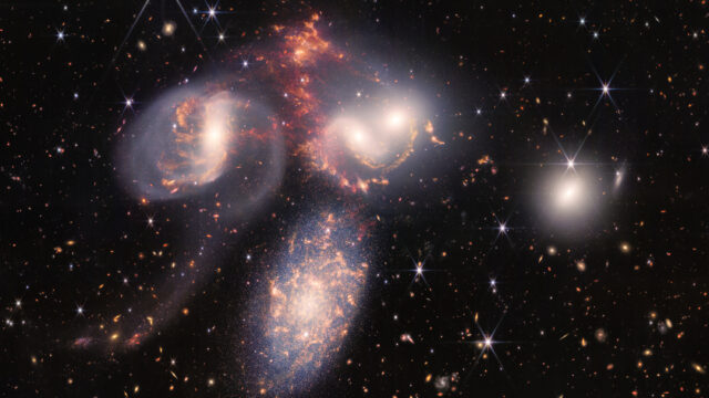 Stephan's Quintet Cosmic Dance Stunning Galaxy Wallpaper