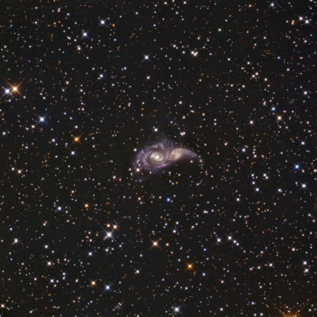 Stephan's Quintet Cosmic Dance In Starry Night Wallpaper