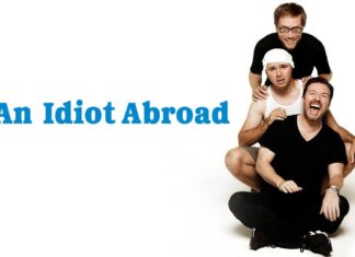 Stephen Merchant An Idiot Abroad TV Show Cast Wallpaper with Comedic Expressions